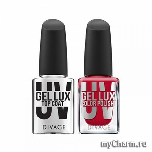 DIVAGE / Гелевый лак для ногтей UV Gel Lux Color Polish и топ-покрытие UV Gel Lux Top Coat