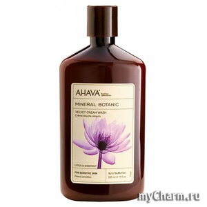 Ahava /    Mineral Botanic Velvet Cream Wash Lotus Flower & Chestnut For Sensitive Skin