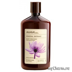 Ahava / Крем для душа Mineral Botanic Velvet Cream Wash Lotus Flower & Chestnut For Sensitive Skin