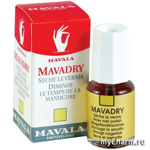 Mavala /      MavaDry Manicure time-saver fast drying nail polish finish enhances colour