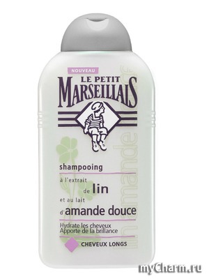 le petit marseillais / шампунь для нормальных волос лён и молочко сладкого миндаля