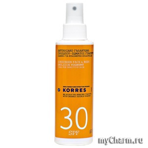 Korres / Эмульсия от солнца Sun Care: Sunscreen Face & Body Emulsion Yoghurt), 150 мл
