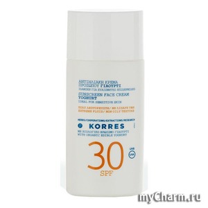 Korres / Sun Care: Солнцезащитный крем легкой текстуры для лица с йогуртом spf30, 40 мл