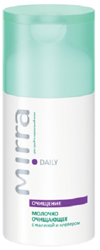 MIRRA / DAILY Молочко очищающее для сухой и нормальной кожи с малиной и клевером
