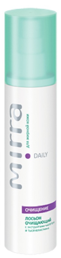 MIRRA / DAILY Лосьон очищающий для жирной кожи с экстрактами чистотела и тысячелистника