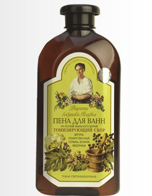 "Рецепты бабушки Агафьи" / Пена для ванн на основе мыльного корня. Тонизирующий сбор (дягиль лекарственный, полынь, бузина, медуница).