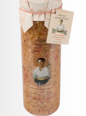 "Рецепты бабушки Агафьи" / Соль для ванн "Противопростудная" с мёдом.