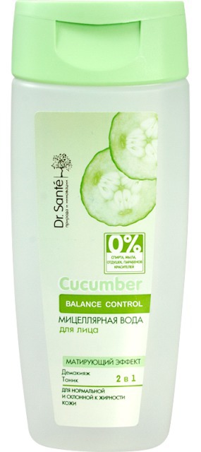 Dr. Sante / Мицеллярная вода Cucumber Balance Control Матирующий эффект Для нормальной и склонной к жирности кожи