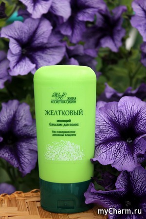 "Живая косметика Cибири" / "Желтковый" моющий бальзам для волос