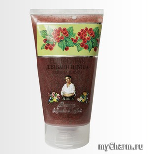 "Рецепты бабушки Агафьи" / Гель-скраб для бани и душа "Калина и мята"