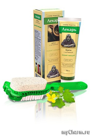 "Лекарь" / крем с мочевиной для ног при натоптышах и сухих мозолях размягчающий