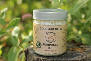 "Мыловарня Романовых" / Соль для ванн "Бодрость гор"