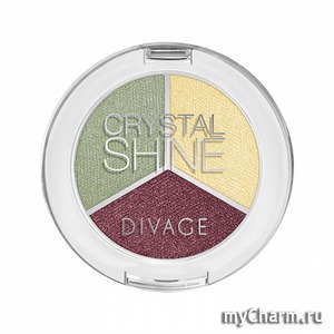 DIVAGE / Тени для век 3-х цветные «CRYSTAL SHINE»