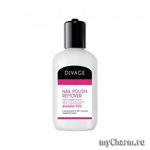 DIVAGE / Жидкость для снятия лака с витаминами Е, В5 и маслом индийской розы укрепляющая,
