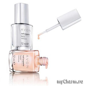 Avon / Набор для французского маникюра: 2 лака для ногтей; 30 защитных полосок.