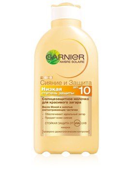 GARNIER / Ambre Solare Сияние и защита Солнцезащитное молочко для красивого загара SPF 10