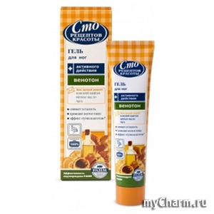 "Сто рецептов красоты" / Гель для ног активного действия "Венотон"