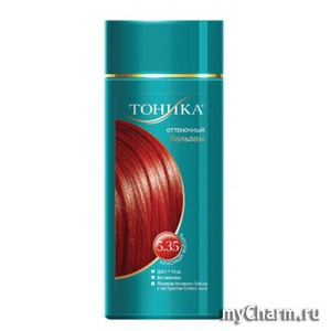 "Тоника" / оттеночный бальзам для волос красный янтарь