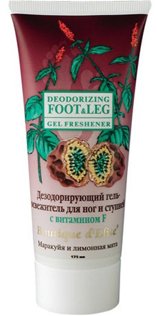 Boutique d’Elite / Дезодорирующий гель-освежитель для ног и ступней "Маракуйя и лимонная мята"