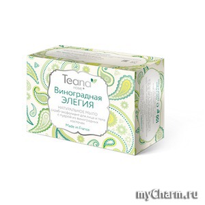 Teana / Натуральное мыло скраб-эксфолиант для лица и тела с пудрой из виноградных косточек Виноградная элегия