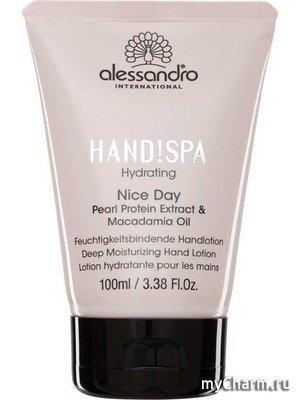 Alessandro /    Hand Spa Hydrating Nice Day Pearl Protein Extract and Macadamia Oil