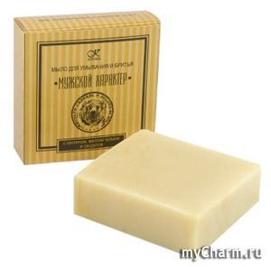 KLEONA / Мыло для умывания и бритья "Мужской характер" с каолином, маслом полыни и сандала