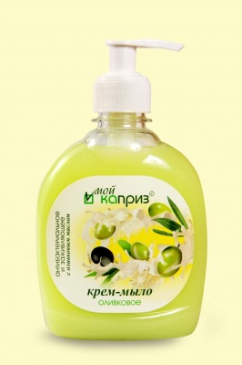 "Мой Каприз" / Мыло для рук Крем–мыло оливковое антибактериальное и заживляющее с оливковым маслом