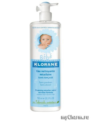 Klorane /   Bebe Cleansing micellar water no-rinse formula