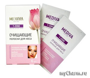 Mediva / Очищающие полоски для носа T-zone против чёрных точек