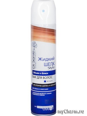 Dr. Sante / Жидкий шелк Лак для волос Объем и блеск