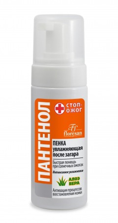 Floresan / Пенка увлажняющая после загара с алоэ-вера "Пантенол"