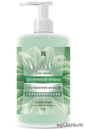 Velvet / Гель-мыло для интимной гигиены освежающее с экстрактом мелиссы
