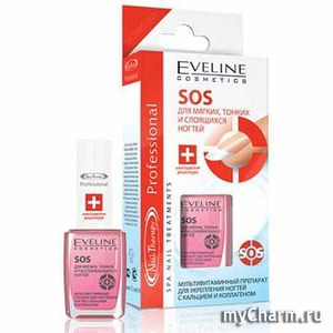 Eveline Cosmetics / Препарат sos мультивитаминный для укрепления ногтей с кальцием и коллагеном