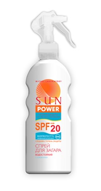 Sun Power / Спрей для загара водостойкий SPF 20