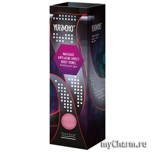 Satico / Розовая Мочалка массажная для профилактики целлюлита с анти-акне эффектом