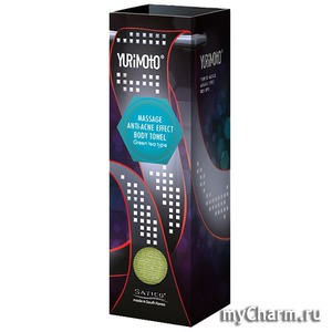 Satico / Зеленая Мочалка массажная с анти-акне эффектом с экстрактом зеленого чая