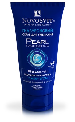 Novosvit / Гиалуроновый скраб для умывания с жемчугом