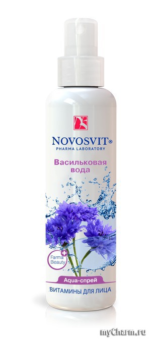 Novosvit / aqua-спрей Васильковая вода «Витамины для лица»