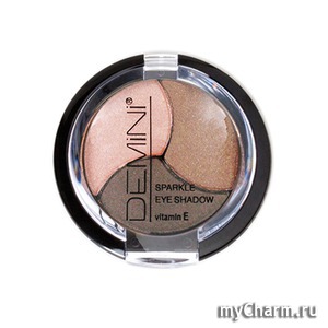 DEMINI / Тени для век с витамином E, тройные SPARKLE EYE SHADOW TRIO