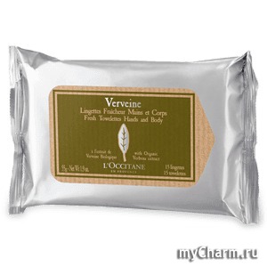 L'Occitane /   Verbena Refreshing Towelettes Hands and Body