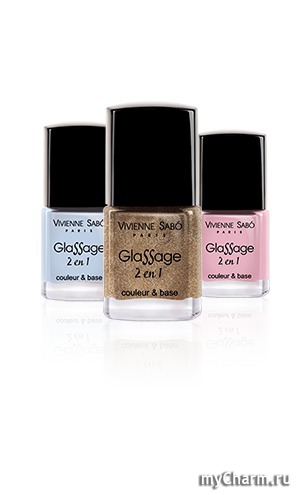 Vivienne Sabo / GLASSAGE Лаки для ногтей Цвет и База 2 в 1