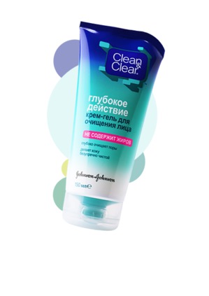 Clean&Clear / Глубокое Действие Крем-гель для глубокого очищения лица