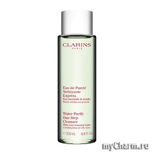Clarins / Очищающая вода для комбинированной или жирной кожи с экстрактом мяты