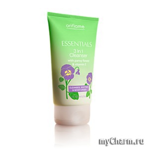 Oriflame /   Essentials 3 in 1 Cleanser with pansy flower