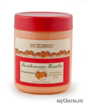 Belkosmex / Бальзам-маска для ослабленных и поврежденных волос прополис + облепиха