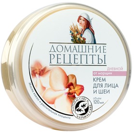 "Домашние рецепты" / Крем дневной от морщин для лица и шеи "Масло какао и растительная плацента"