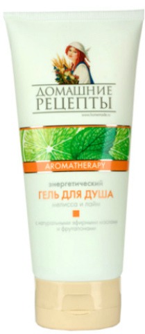 "Домашние рецепты" / Aromatherapy Гель для душа "Энергетический" Мелисса и лайм