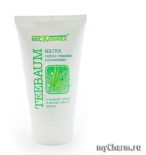 Belkosmex / маска глубоко очищающая успокаивающая с зеленой глиной и маслом чайного дерева