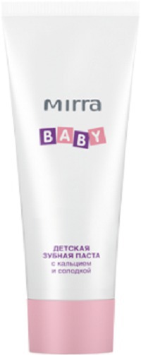 MIRRA / Детская зубная паста с кальцием и солодкой серия "Baby"