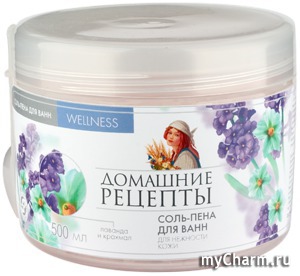 "Домашние рецепты" / Соль для ванн лаванда и крахмал